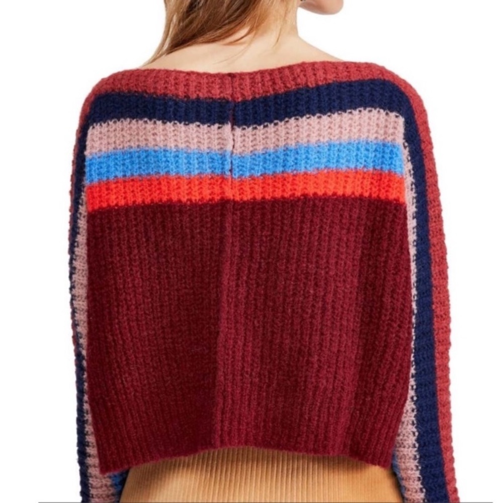 Free people off the shoulder striped sweater - Picture 2 of 3